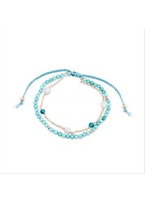 Luxenter-Armband, Athat aus Metalllegierung und Amazonit, 18K vergoldet