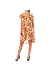 La Martina Damen Kleid mit V-Ausschnitt und kurzen &Auml;rmeln LWD008