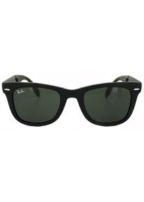 Ray-Ban Sonnenbrille Folding Wayfarer 4105 Matt Schwarz Gr&uuml;n 601S