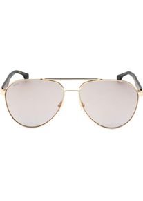 HUGO BOSS schwarze Sonnenbrille mit goldenen Beinen