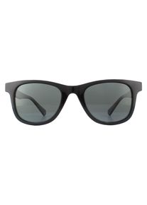 Polaroid Rectangle Mens Schwarz Grau Polarisierte Sonnenbrille