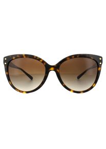 Michael Kors Cat Eye Womens Dark Havana Brown Gradient Lunettes de soleil