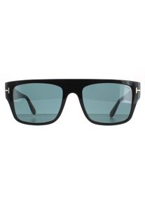 Lunettes de soleil Tom Ford Dunning FT0907 01V Bleu noir brillant