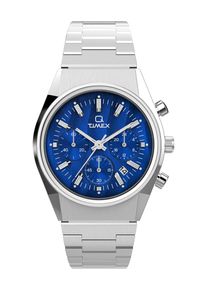 Timex Q Falcon Eye Chrono Herren Silber Uhr TW2W33700