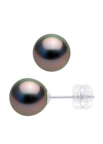 Ohrringe - Wei&szlig;gold 375 - Echte Tahiti-Zuchtperlen rund 8-9 mm