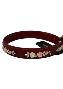 Dolce & Gabbana Dolce & Gabbana Sac &agrave; main en cuir rouge &agrave; fleurs pour femme - Accessoire - Bandouli&egrave;re