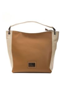 Pompei Donatella Damen Schultertasche aus braunem Leder