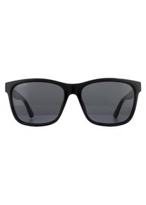 Gucci Rectangle Mens Black Grey Sonnenbrille