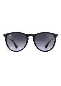 Ray-Ban Runde Damen Sonnenbrille gummiert Schwarz Grau Gradient