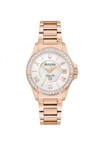 Bulova Marine Star Damenros&eacute;gold Uhr 98R295