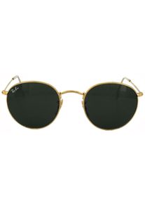 Ray-Ban Sonnenbrille rund Metall 3447 001 Gold Gr&uuml;n 50mm