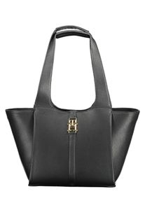 Tommy Hilfiger Damen schwarze Polyurethan-Handtasche