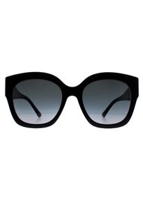 Jimmy Choo Square Damen Schwarz Grau Gradient Leela/S