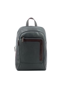 Laptop-Rucksack aus Leder 14.0 Piquadro BLU/MARRONE