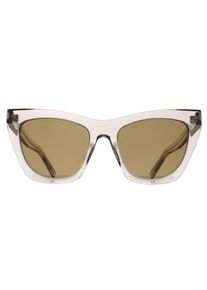 SAINT LAURENT Cat Eye Damen Transparent Beige Braun SL214 Kate