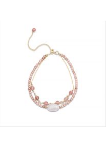Luxenter-Armband, Metalllegierung Ekhao und champagnerfarbene Zirkonia, 18K vergoldet