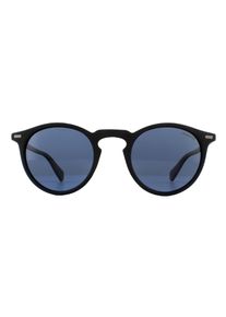 Polaroid Runde Mens Matte Schwarz Grau Polarisierte Sonnenbrille