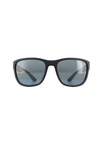 Lunettes De Soleil Prada Sport PS01US UFK5L0 Gris Caoutchouc Gris Miroir Gris Fonc&eacute;