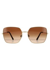 Dolce & Gabbana Dolce & Gabbana Square Womens Gold Dunkelbraun Gradient Sonnenbrille