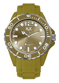 H2x Herren sv382uv3 Reef Leuchtende Wasserfeste Khaki-Gr&uuml;ne Weiche Gummi-Uhr