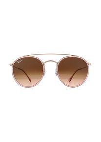 Ray-Ban Sonnenbrille Runde Double Bridge 3647N 9069A5 Rosa Rosa Gradient Braun