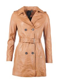 Langjacke Maze "Mantel Culima", Damen, Gr. XL, braun (cognac), Obermaterial: 100% Lammleder LEL. Futter: 100% Polyester PES., Jacken Langjacke