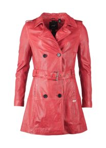 Langjacke Maze "Mantel Culima", Damen, Gr. XS, rot, Obermaterial: 100% Lammleder LEL. Futter: 100% Polyester PES., Jacken Langjacke
