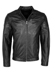 Lederjacke JCC "Lederjacke 31020217Ecom", Damen, Gr. XL, schwarz, Obermaterial: 100% Lammnappaleder LANA. Futter: 100% Polyester PES., Jacken Lederjacke