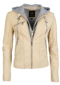 Lederjacke Maze "Lederjacke Mico", Damen, Gr. XS, beige (powder), Obermaterial: 100% Lammleder LEL. Futter: 100% Polyester PES., Jacken Lederjacke