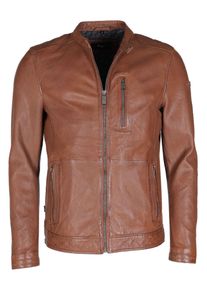 Lederjacke Maze "Lederjacke 42024133", Herren, Gr. S, braun (cognac), Obermaterial: 100% Lammleder LEL. Futter: 100% Baumwolle CO., Jacken Lederjacke