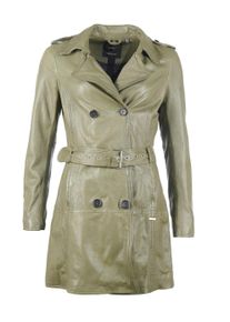 Langjacke Maze "Mantel Culima", Damen, Gr. XS, gr&uuml;n (forest night), Obermaterial: 100% Lammleder LEL. Futter: 100% Polyester PES., Jacken Langjacke