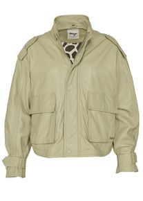 Lederjacke Maze "Lederjacke 42020132", Damen, Gr. XL, gr&uuml;n (eucalyptus), Obermaterial: 100% Lammnappaleder LANA. Futter: 100% Polyester PES., Jacken Lederjacke