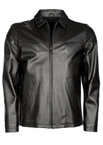 Lederjacke JCC "Lederjacke Luca", Herren, Gr. 52, schwarz, Obermaterial: 100% Lammleder LEL. Futter: 100% Baumwolle CO., Jacken Lederjacke
