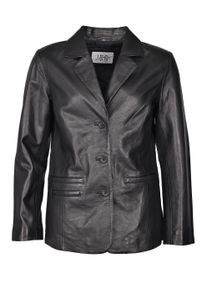 Lederjacke JCC "Lederblazer 310174401", Damen, Gr. 46, schwarz, Obermaterial: 100% Lammleder LEL. Futter: 100% Polyester PES., Jacken Lederjacke