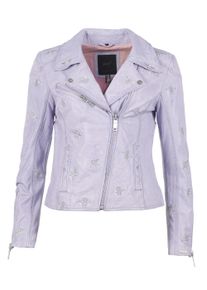 Bikerjacke Maze "Lederjacke Blackridge", Damen, Gr. S, lila (lavendel), Obermaterial: 100% Lammleder LEL. Futter: 100% Polyester PES., Jacken Bikerjacke