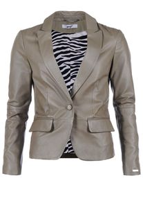 Lederjacke Maze "Lederblazer 42020113", Damen, Gr. S, braun (mud), Obermaterial: 100% Lammleder LEL. Futter: 100% Polyester PES., Jacken Lederjacke