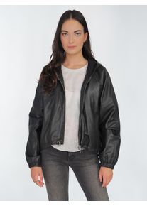 Lederjacke Maze "Lederjacke 4202136", Damen, Gr. XL, schwarz, Obermaterial: 100% Lammleder LEL. Futter: 100% Baumwolle CO., Jacken Lederjacke