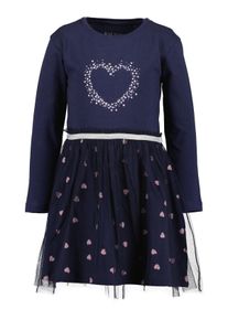 Jerseykleid Blue Seven "Blue Seven Kleid mit T&uuml;llrock", Damen, Gr. 92, 5640, ultramarin, 95% Baumwolle, 5% Elasthan, normal, Rundhals, Kleider Jerseykleid