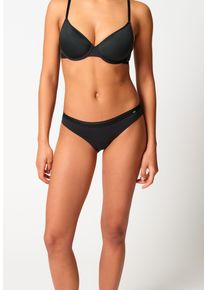 Rioslip Skiny "Natural Beauty", Damen, Gr. 40, schwarz, Obermaterial: 48% Modal, 47% Baumwolle, 5% Elasthan. Spitze: 85% Polyamid, 15% Elasthan, unifarben, normal, Unterhosen Rioslip, klassisch, basic, elastisch, bequem, weich, schmaler Gummi