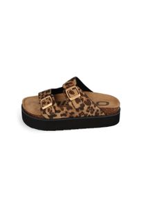 O`Neill Sandale O'NEILL "SANDY PLATFORM SLIDER WOMEN LOW", Damen, Gr. 41, leopard, Synthetik, Schuhe Sandale