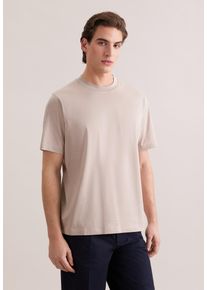 T-Shirt Seidensticker, Damen, Gr. XL, beige, 100% Baumwolle, unifarben, regular fit, Rundhals, Shirts T-Shirt, 1/2 Rundhals Uni