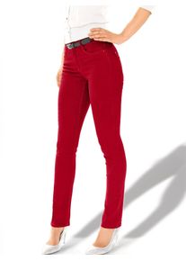 Slim-fit-Jeans Ascari, Damen, Gr. 46, Normalgr&ouml;&szlig;en, rot, 91% Baumwolle, 6% Polyester, 3% Elasthan, unifarben, lang, Jeans Slim-fit-Jeans