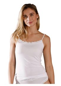 Achseltop Nina von C. "Damen Tr&auml;gertop Daily & Cosy", Damen, Gr. 48, N-Gr, wei&szlig;, Obermaterial: 95% Modal CMD. 5% Elasthan EL., Unterhemden Achseltop