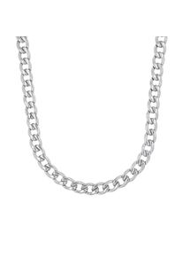 Panzerkette Amor, edelstahlfarben, Halsketten, Damen, Edelstahl, L: 50 B: 9mm, Panzerkette, B:9mm