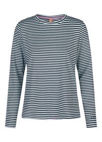 T-Shirt SALZHAUT "Longsleeve VOSS", Damen, Gr. M, blau (navy, breeze), Obermaterial: 95% Baumwolle CO. 5% Polyester PES., Shirts T-Shirt
