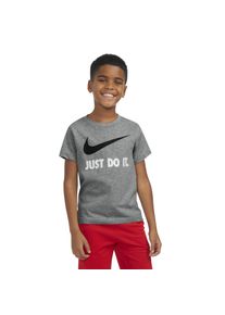 T-Shirt Nike Sportswear "NKB SWOOSH JDI Short -Sleeve TEE - f&uuml;r Kinder", Jungen, Gr. 4 (104), grau (grau, meliert), Obermaterial: 60% Baumwolle, 40% Polyester, Rundhals, Shirts T-Shirt, mit Rundhalsausschnitt, f&uuml;r Freizeit und aktive Tage, pflegeleicht