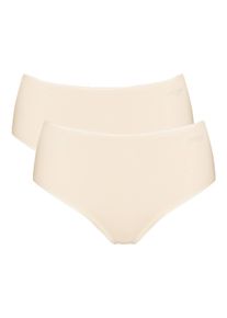 Slip Sloggi "Slip GO High Waist C2P 2er Pack", Herren, Gr. XS, beige, Obermaterial: 96% Baumwolle CO. 4% Elasthan EL., Unterhosen Slip