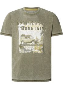 Rundhalsshirt Jan Vanderstorm "T-Shirt RASIK", Damen, Gr. XL, gr&uuml;n (oliv), Obermaterial: 60% Baumwolle CO. 40% Polyester COOLMAX PES(Coolmax)., Shirts Rundhalsshirt