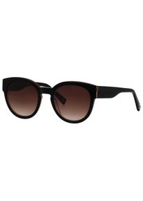 Sonnenbrille BRENDEL EYEWEAR "Modell 906202", Herren, schwarz, leicht gl&auml;nzend, Sonnenbrillen Sonnenbrille, Form Panto, Logoschriftzug auf B&uuml;gel, Kunststofffassung