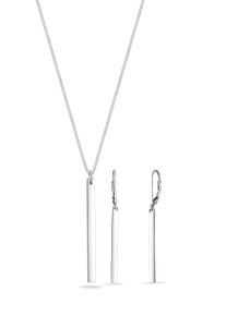 Ohrring und Ketten Set Elli "Schmuckset Stab Design 925 Sterling Silber" Gr. 55, silber, Schmuck_Sets, Herren, 55, Ohrring und Ketten Set